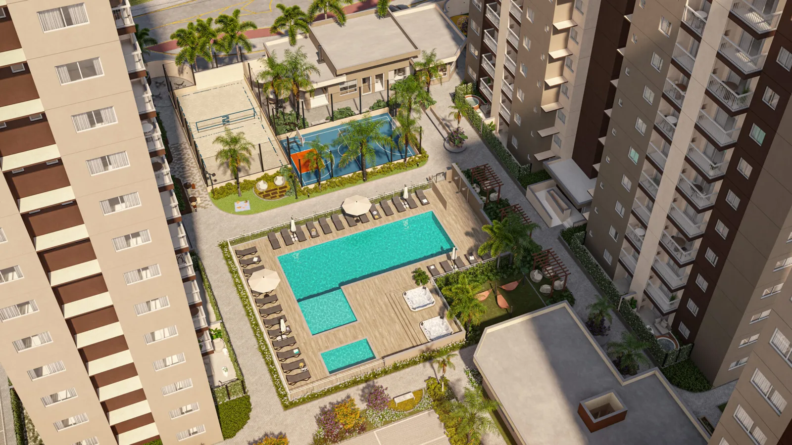 Ayra Slim Residence — Lazer visto de cima