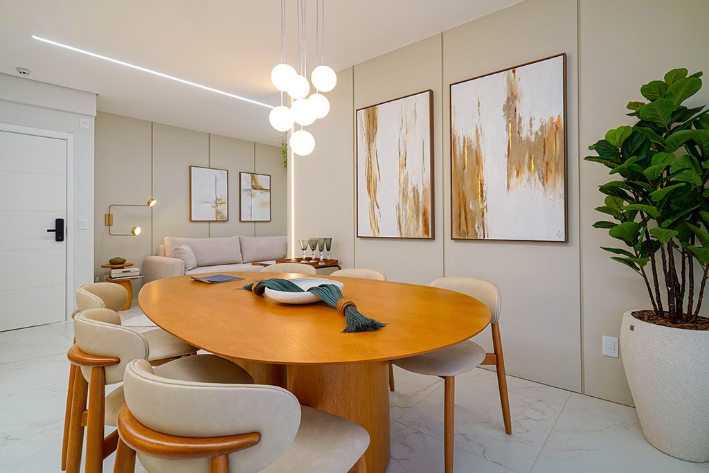 Barra View Residences — Decorado: sala de jantar