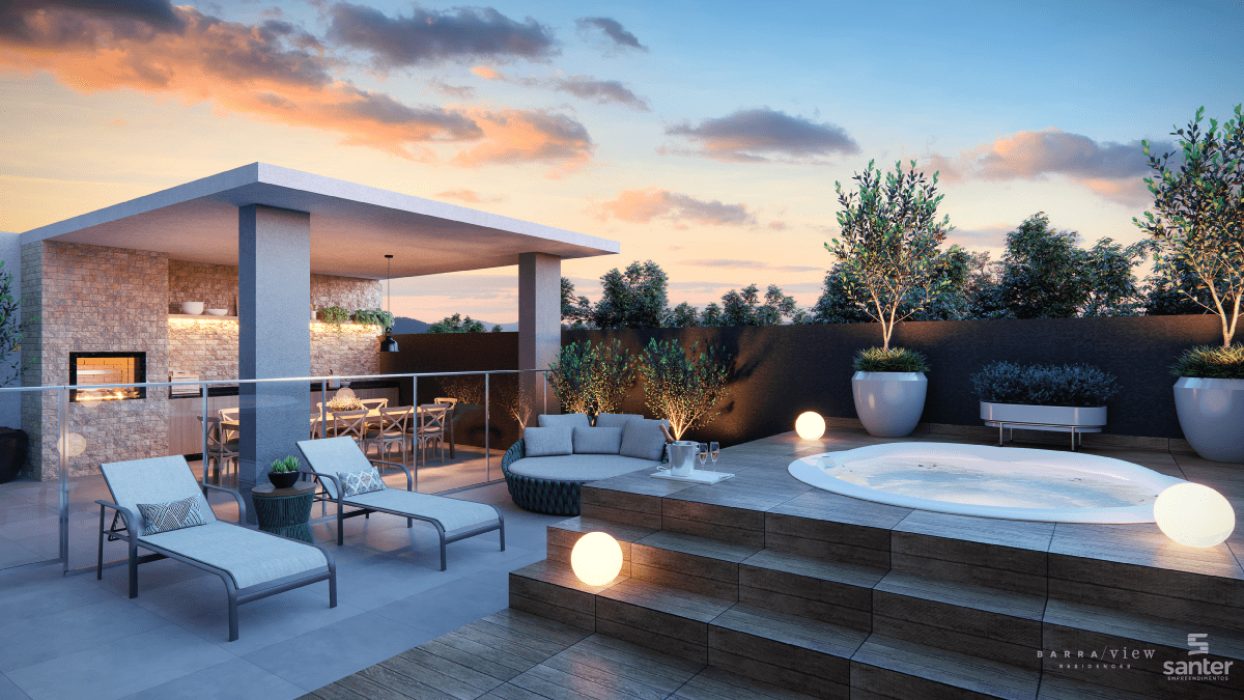 Barra View Residences — Quiosque com jacuzzi